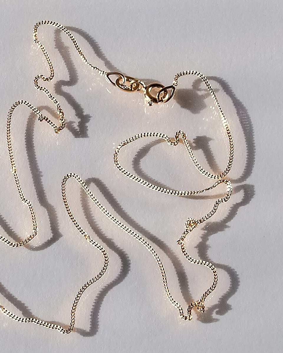 Cadena Barbada · Chapado en oro 14k