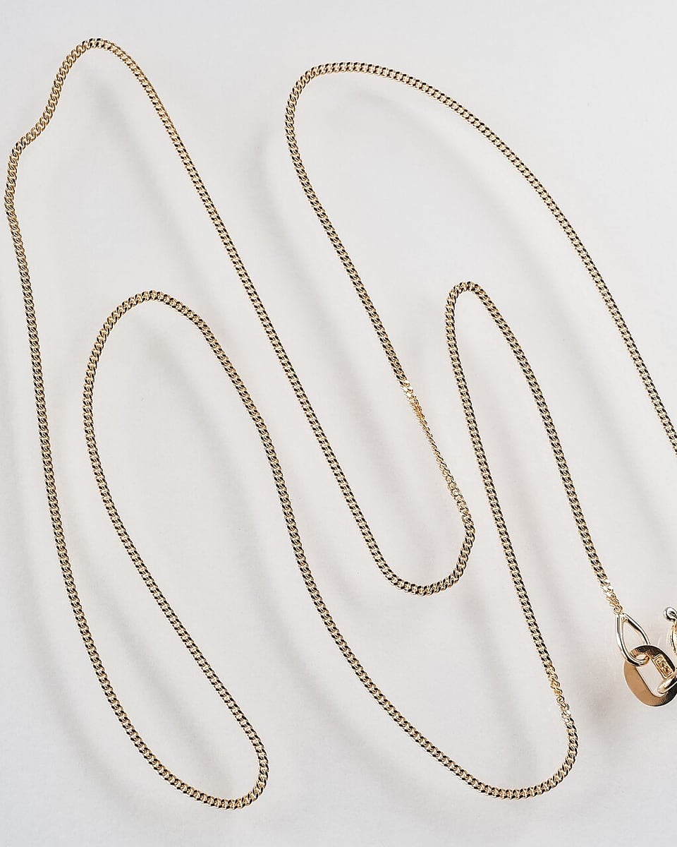 Cadena Groumette · Chapado en oro 14k