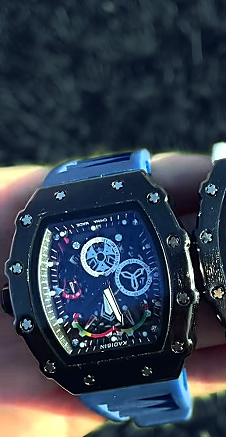 Reloj Cronógrafo Tonneau Azul