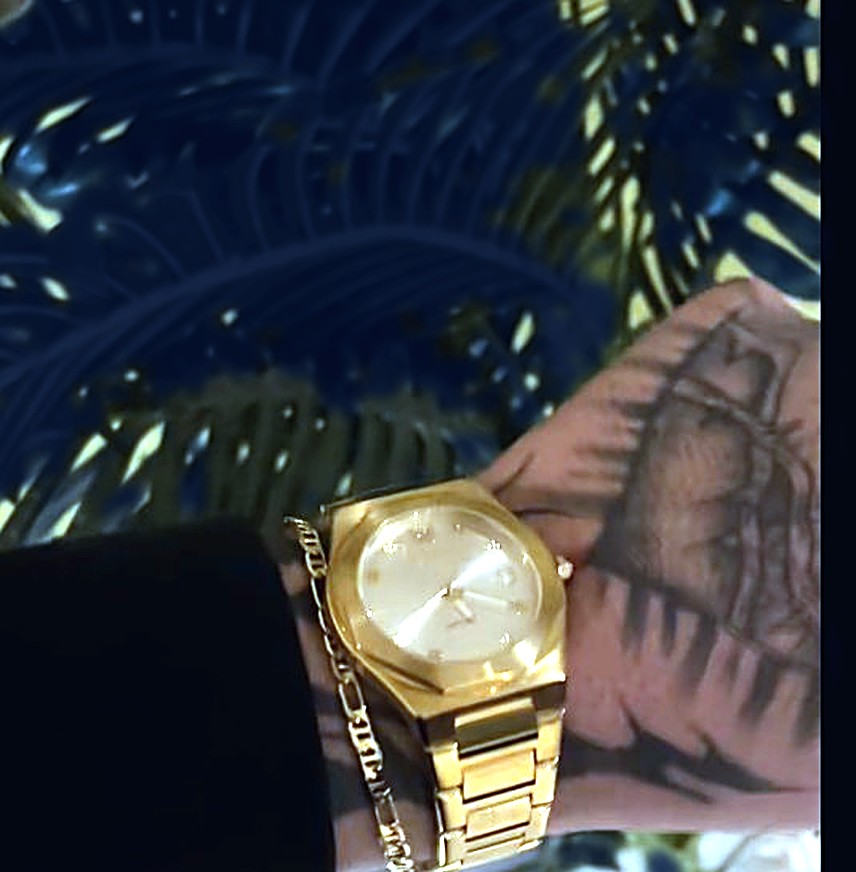 Reloj Octagonal Dorado
